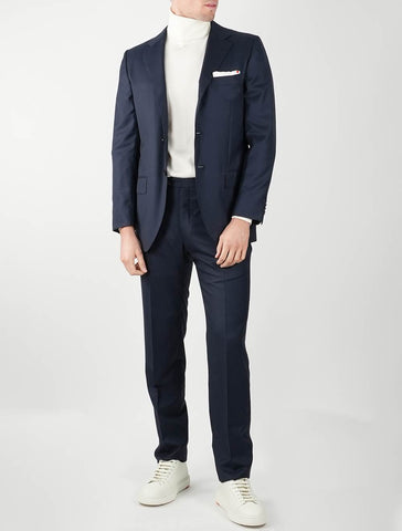 kiton dark blue navy suit for funeral