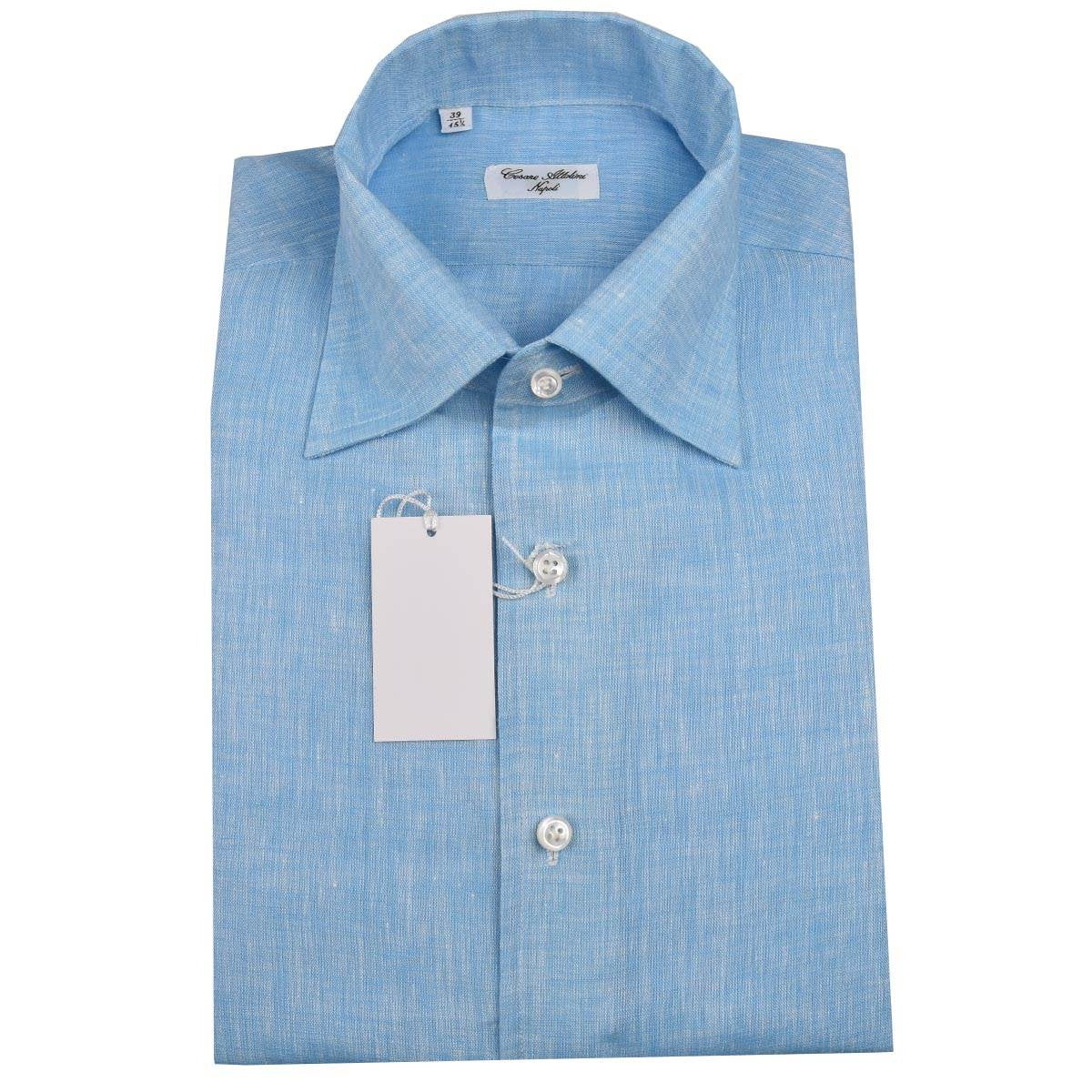 Cesare Attolini Light Blue Linen Shirt