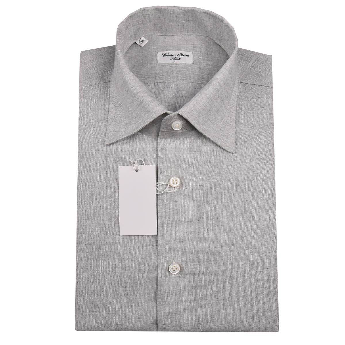 Cesare Attolini Gray Linen Shirt