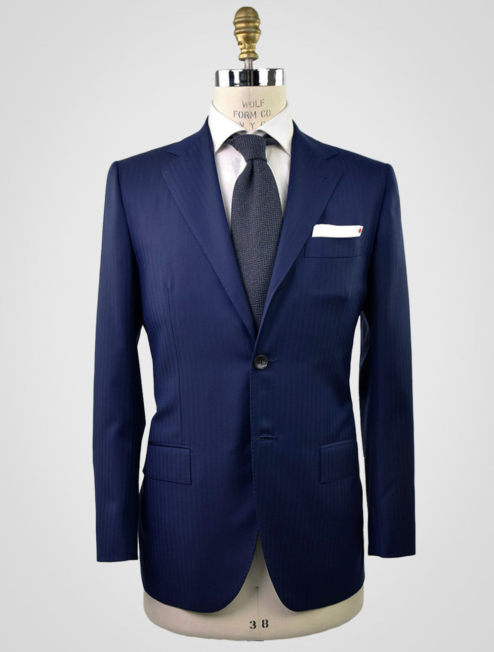 Kiton Blue Virgin Wool Suit EVO