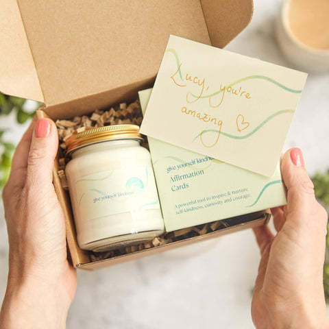 affirmation gift box by give yourself kindness