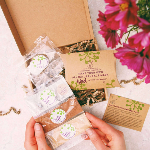 eco-friendly personalised gift face mask kit