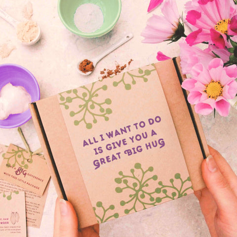 vegan letterbox gift hug