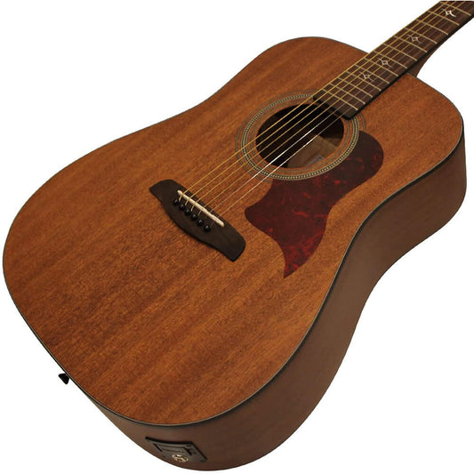 Sawtooth Solid Mahogany Top Acoustic-Electric Mini Jumbo Guitar ST-MH-AEJJR