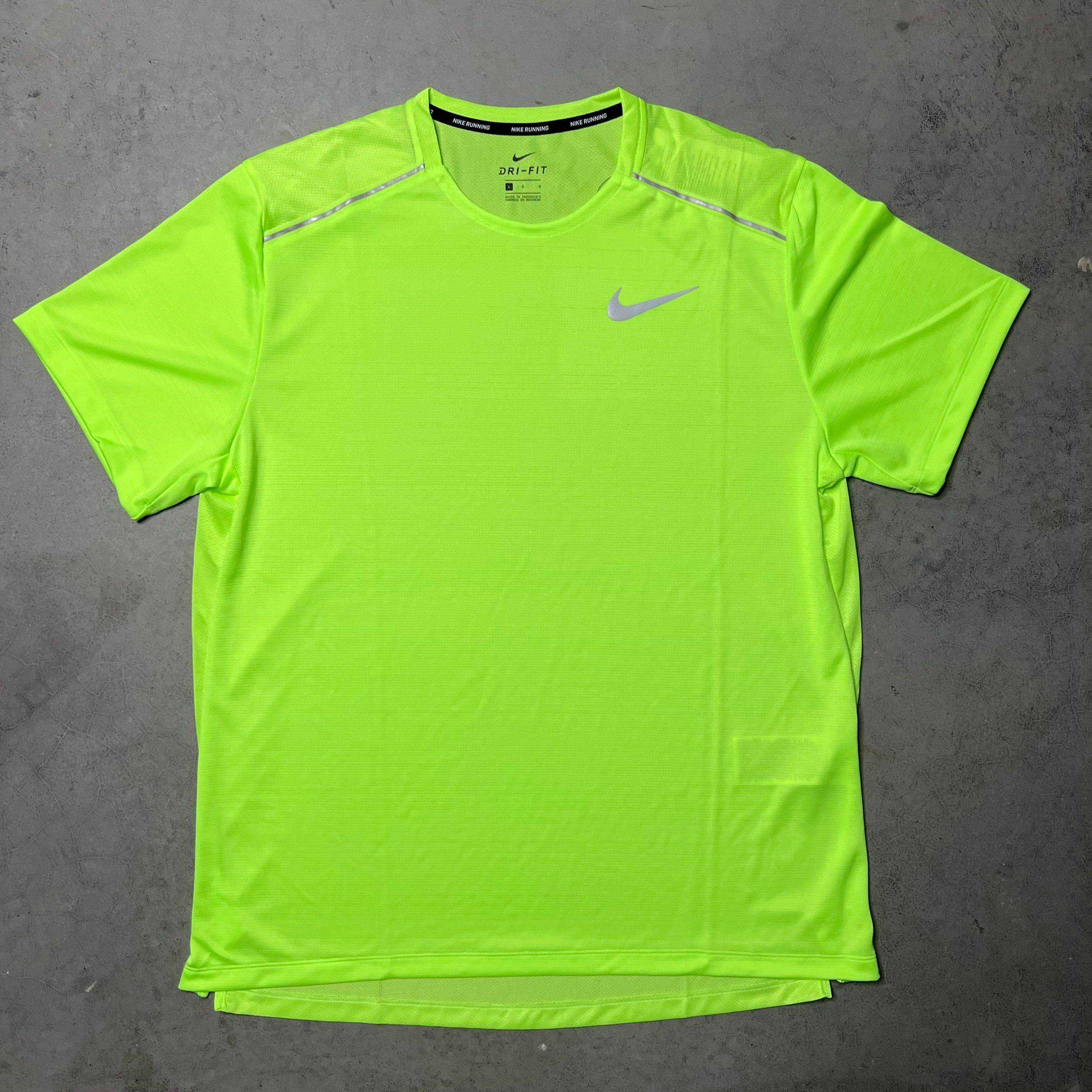 Nike Miler T-Shirt Lime Green – 24motions