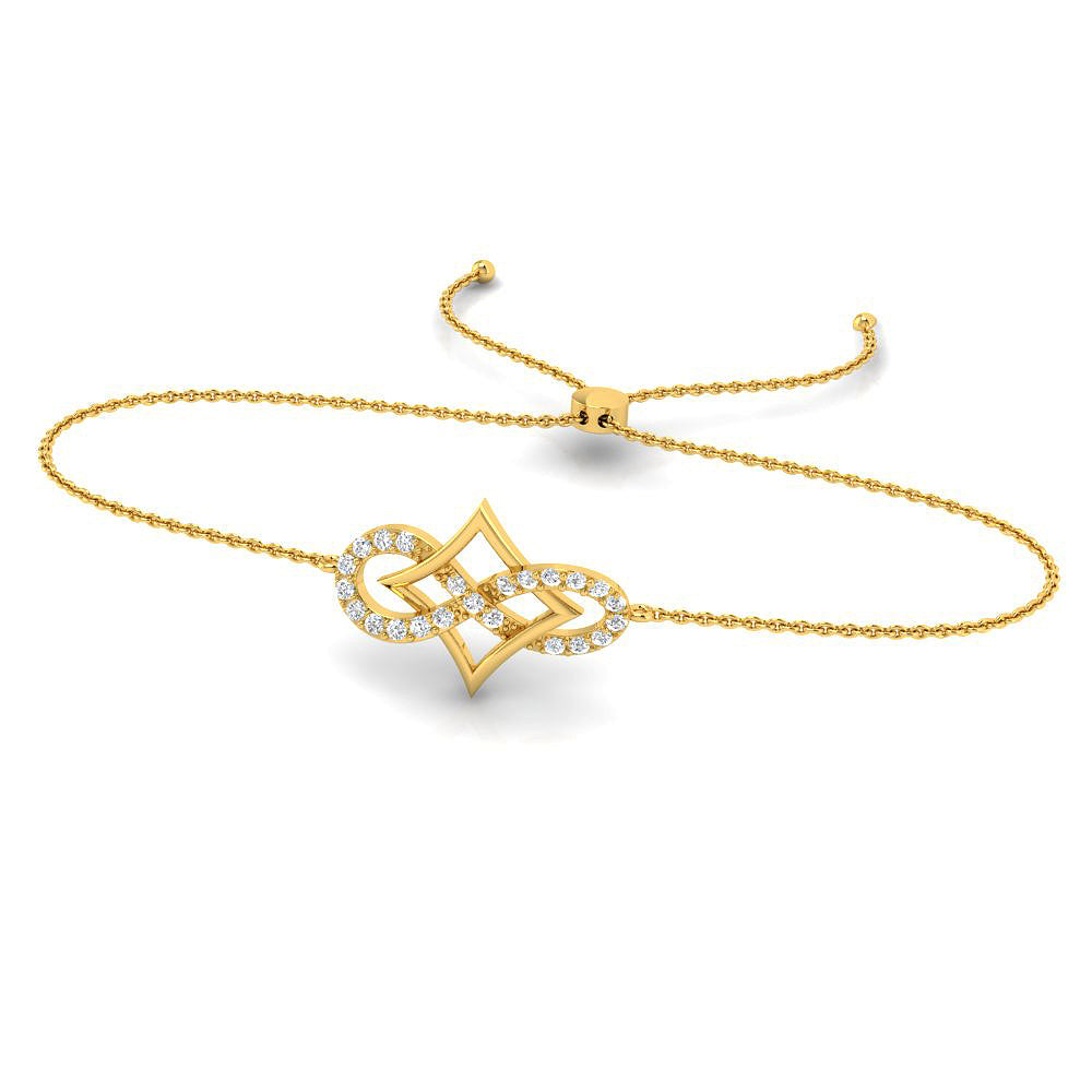 Idylle Blossom Two-Row Bracelet, Yellow Gold and Diamonds - Categories  Q95817