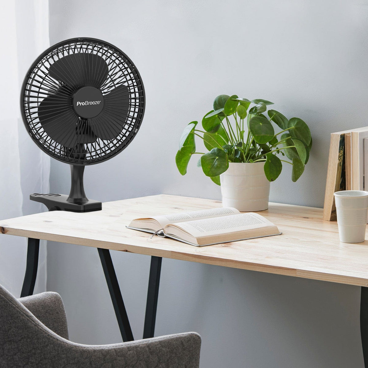 15 cm Mini Clip Fan - Ultrastil en krachtig - Zwart