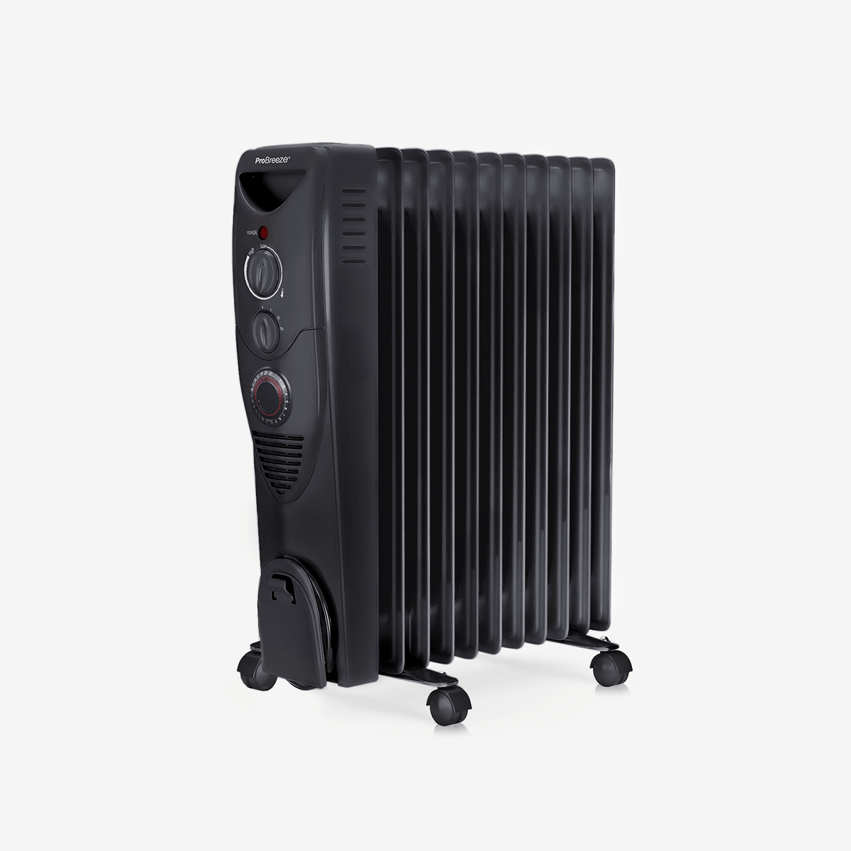 2500 W Ölradiator mit 11 Lamellen – Schwarz