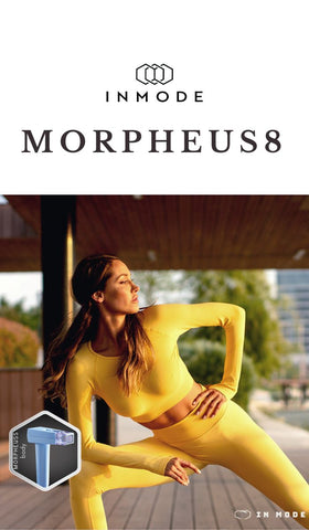 Morpheus8 treatment picture of lady and logo