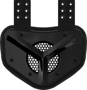 Chrome Football Back plate with Air Vents for Shoulder Pads with High Impact Padding Black
