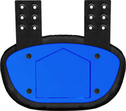 Football Back Plate for Shoulder Pads with High Impact Padding Chrome Metallic Blue