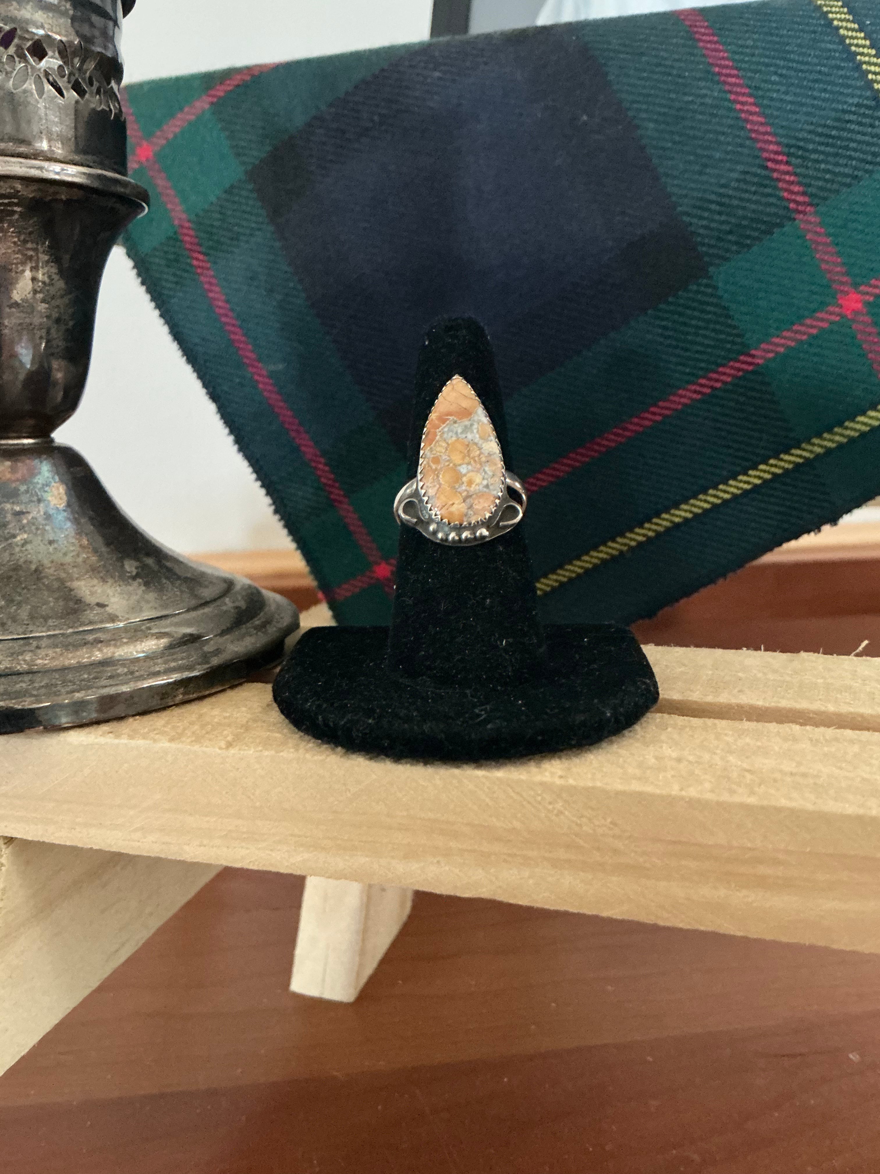 Sterling Silver Ring with Maligano Jasper