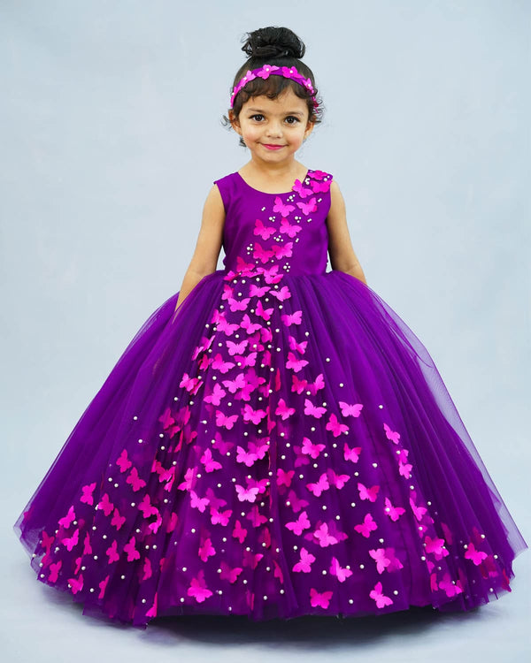 Buy A Little Fable Kids Purple Party Dress for Girls Clothing Online @ Tata  CLiQ