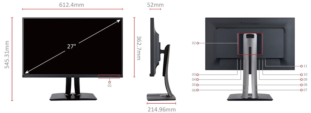 ViewSonic 27" Fogra-Certified Professional Computer Monitor