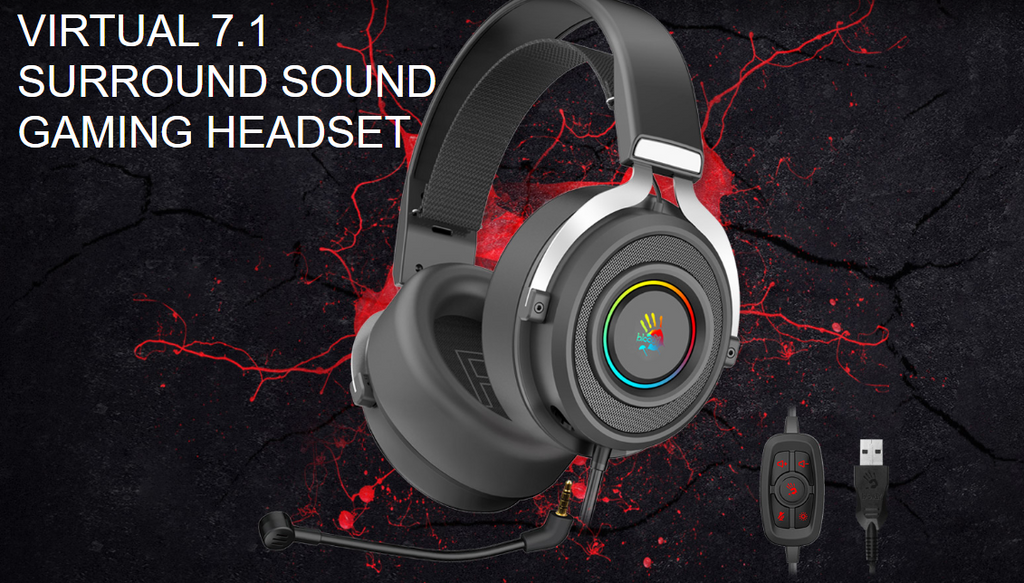 Bloody G535 7.1 Surround Sound Gaming Headphones (Black/Silver) Price in Pakistan