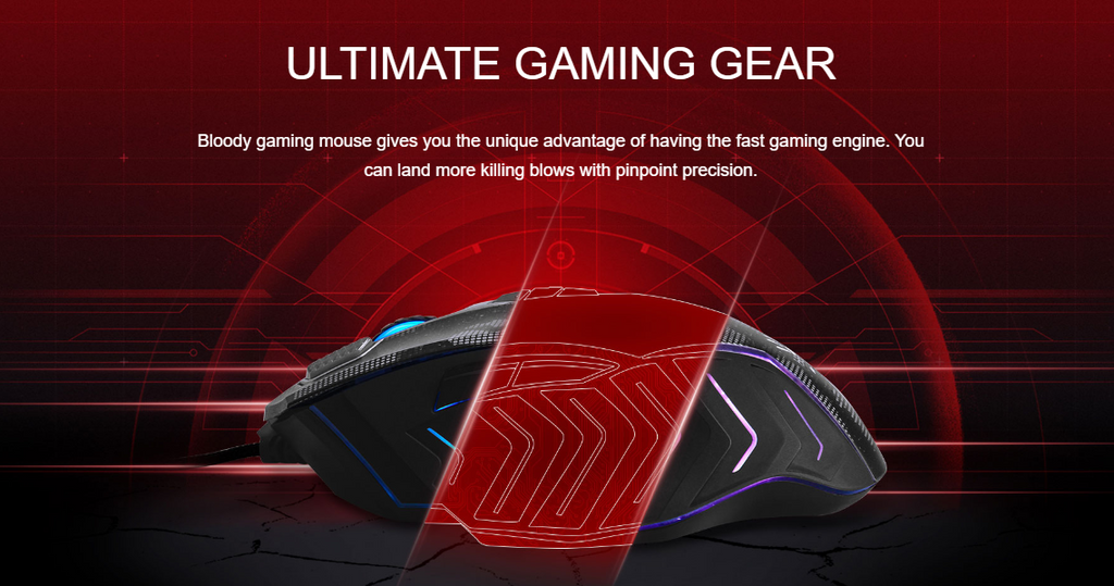 Bloody J95s-2-Fire RGB Gaming Mouse (Satellite) Price in Pakistan