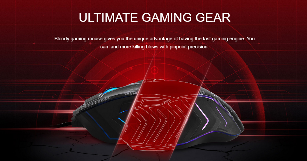 Bloody J95s-2-Fire RGB Gaming Mouse (Black) Price in Pakistan