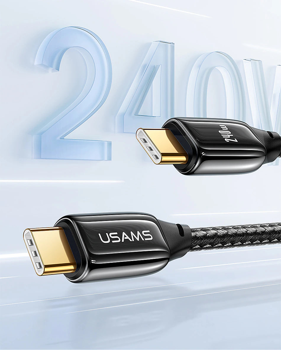 USAMS US-SJ581 U82 240W PD3.1 Zinc Type C Data Cable 2m