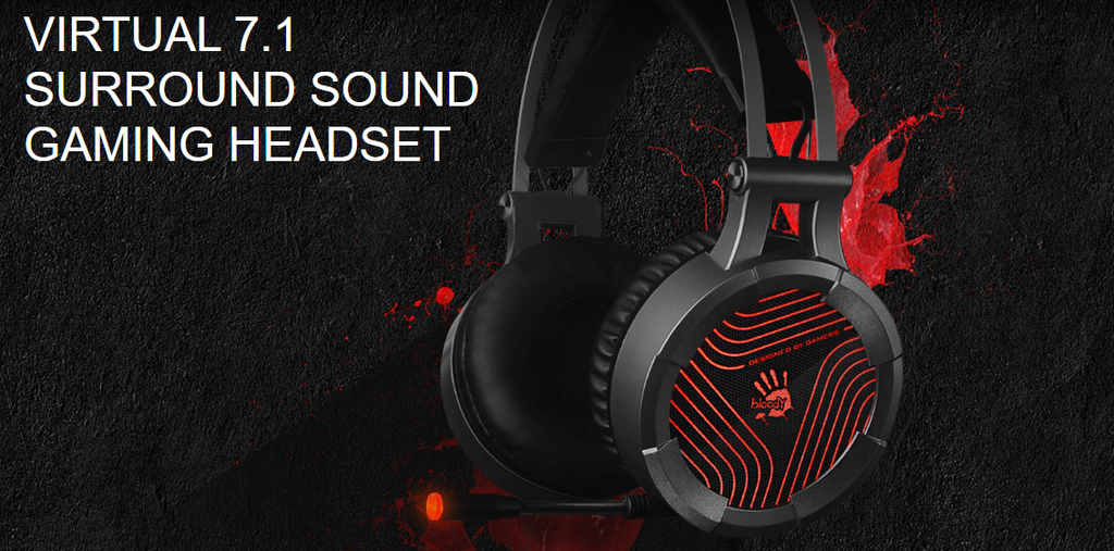 Bloody G530 7.1 Surrond Sound Gaming Headphone (Red Light) Price in Pakistan