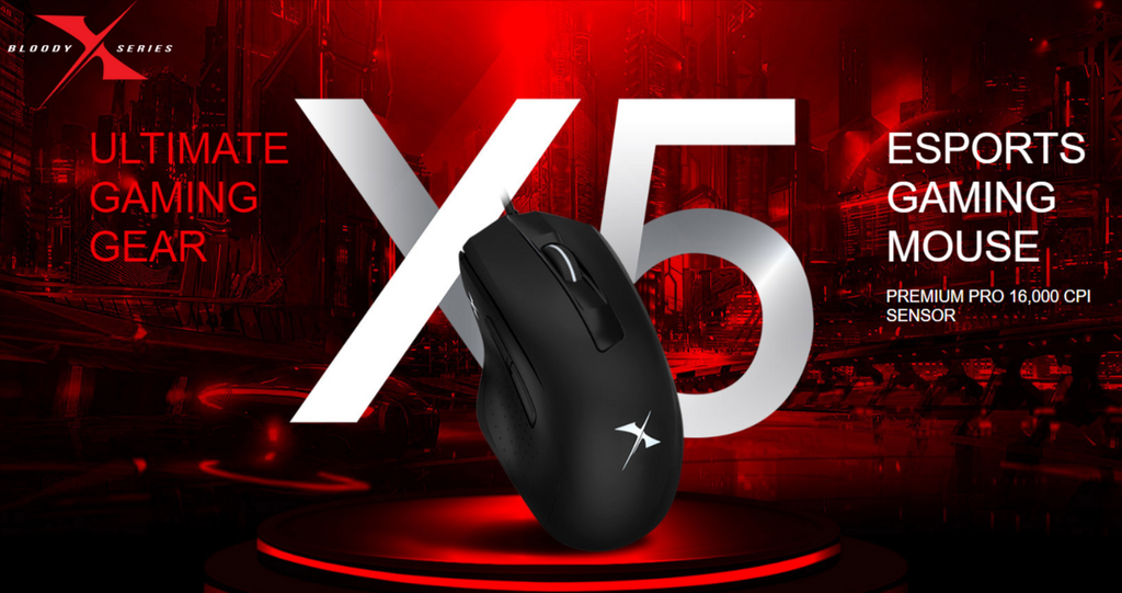 Bloody X5 Pro Esports RGB Gaming Mouse Stone Black Price in Pakistan