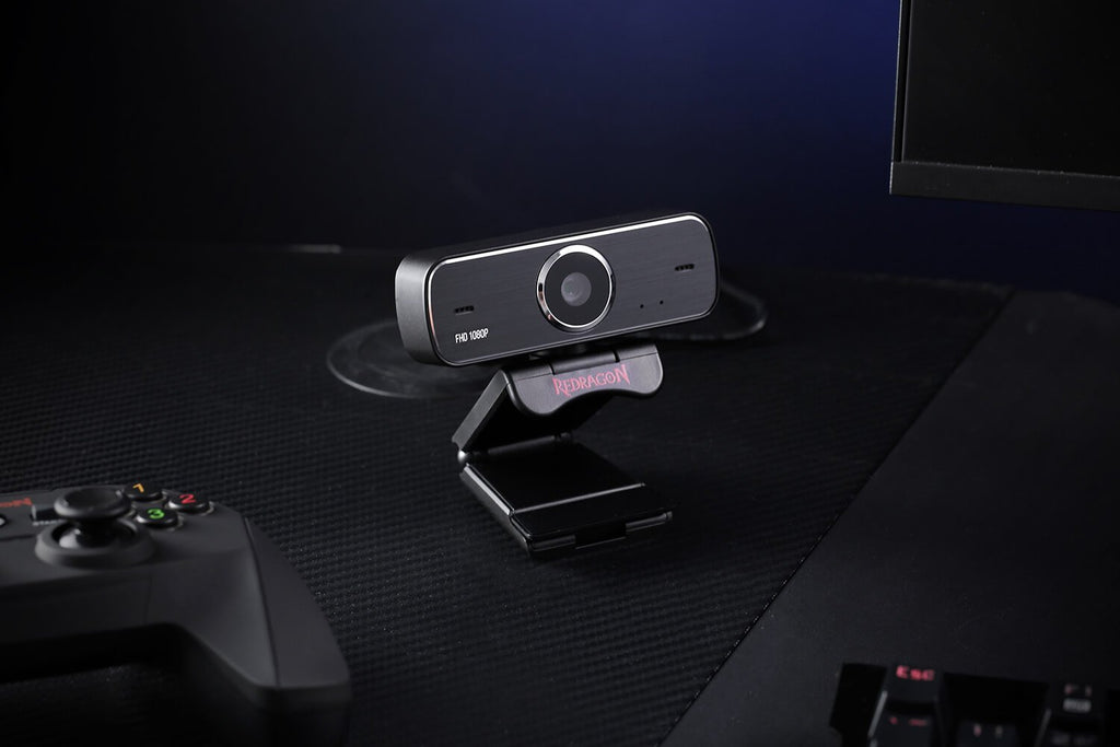 Redragon GW-800 Webcam For Pc 360-Degree Rotation-Dual Mic