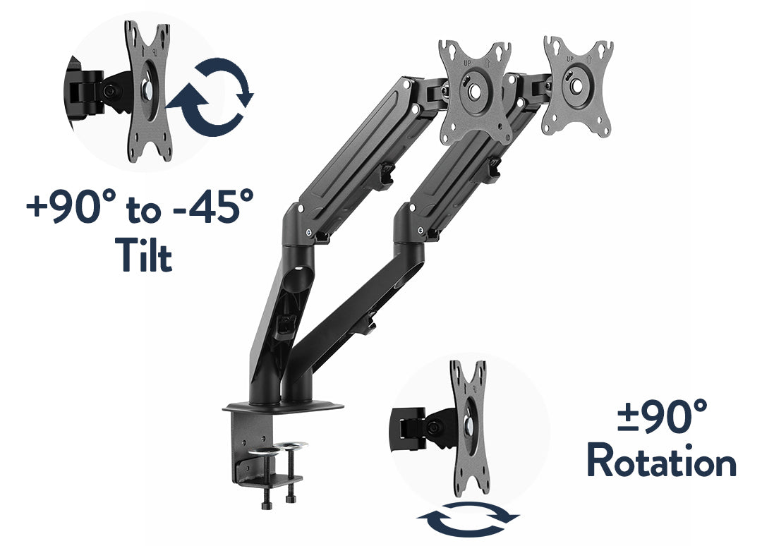 dual gas monitor arm