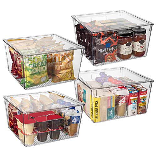 11 x 7.5 x 6 Clear Plastic Storage Bins with Lids