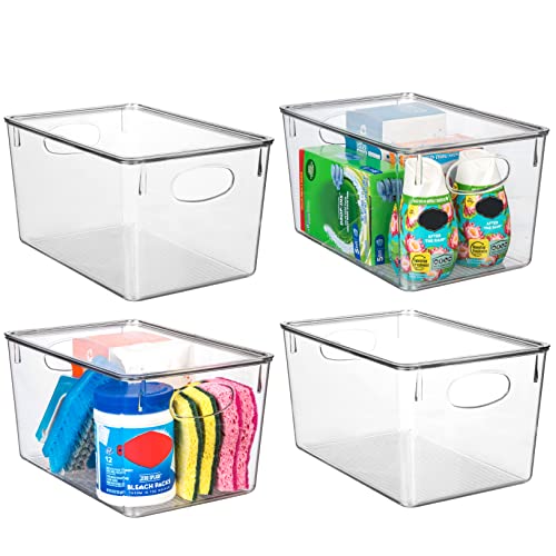 AREYZIN Plastic Storage Bins With Lid Set of 6 Baskets for Organizing –  ShopEZ USA
