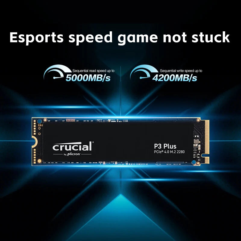 Crucial P3 Plus PCIe Gen4x4 3D NAND NVMe M.2 SSD 500GB 1TB 2TB(OEM package)&Crucial P310 1TB PCIe Gen4 nvme SSD,up to 7100 MB/s