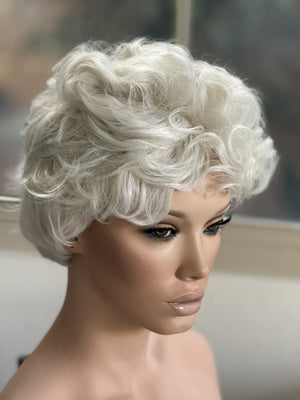 Tillstyle  pale white curly wig /short wig - tillstyle