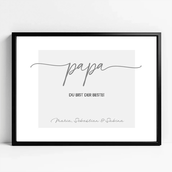 Überrasche deinen Papa mit einem einzigartigen Geschenk - Personalisiertes Poster für den besten Papa der Welt!