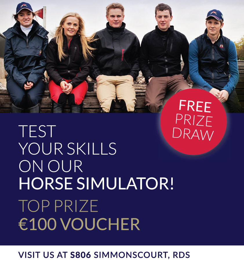 Paul Carberry Free Prize Draw at the RDS Dublin Horse Show 2015 - Stand S806 Simmonscourt