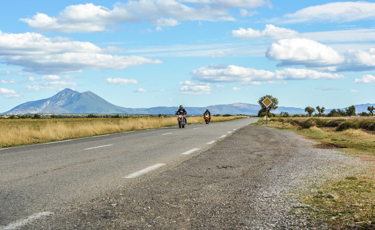 Französische Straßen mit dem Motorrad