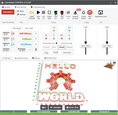 Beste kostenlose GRBL-Steuerungssoftware (OpenBuilds CONTROL)