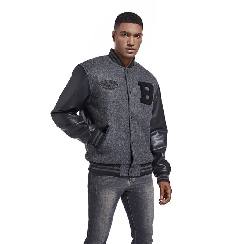 Jaqueta Casual de Inverno Style Beisebol Masculina