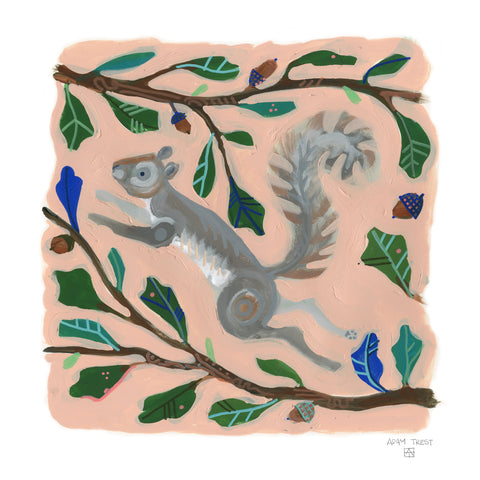 Squirrel print by Adam Trest