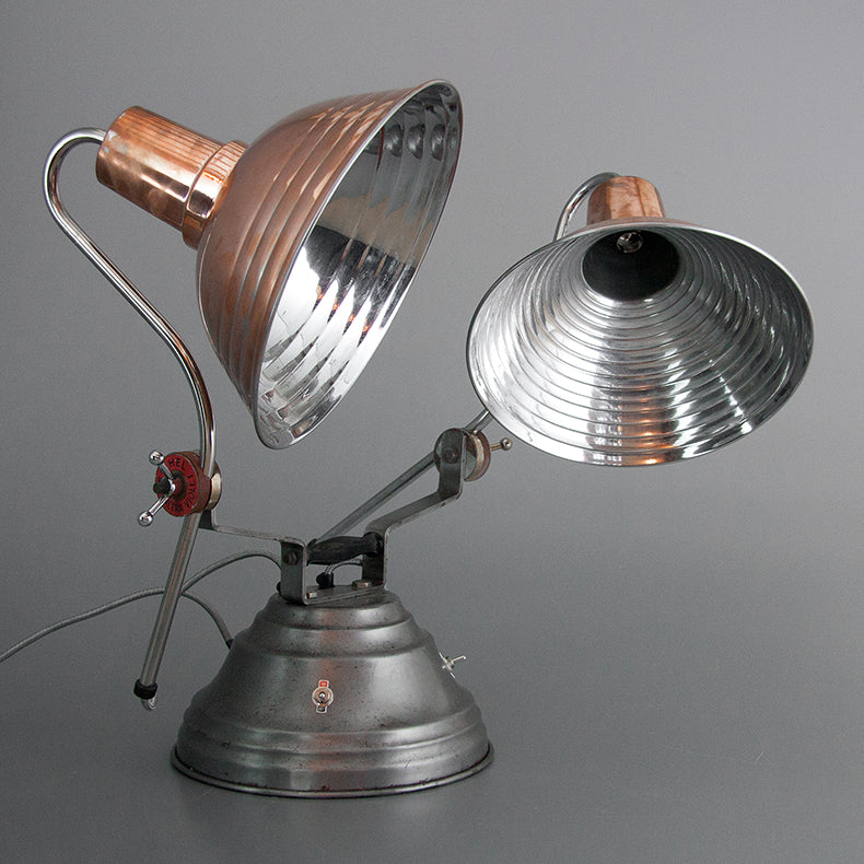 Copper art deco converted heat lamp