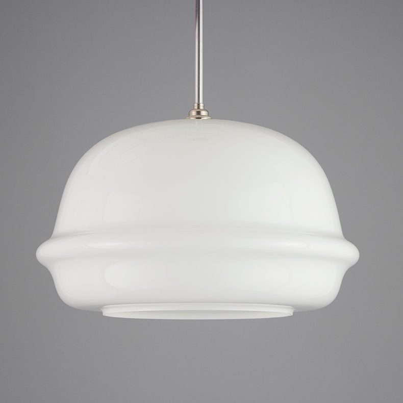 1950s XL opaline pendant light