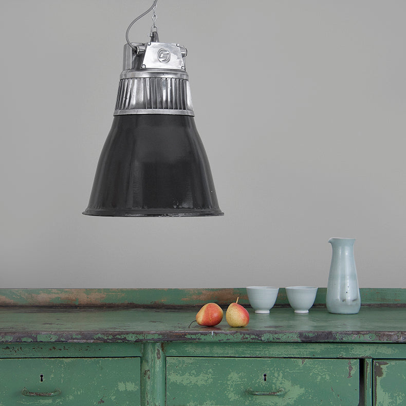 Eastern Bloc black enamel pendant lights