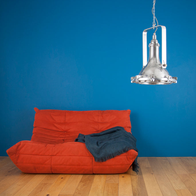 Vintage floodlight pendants by GEC