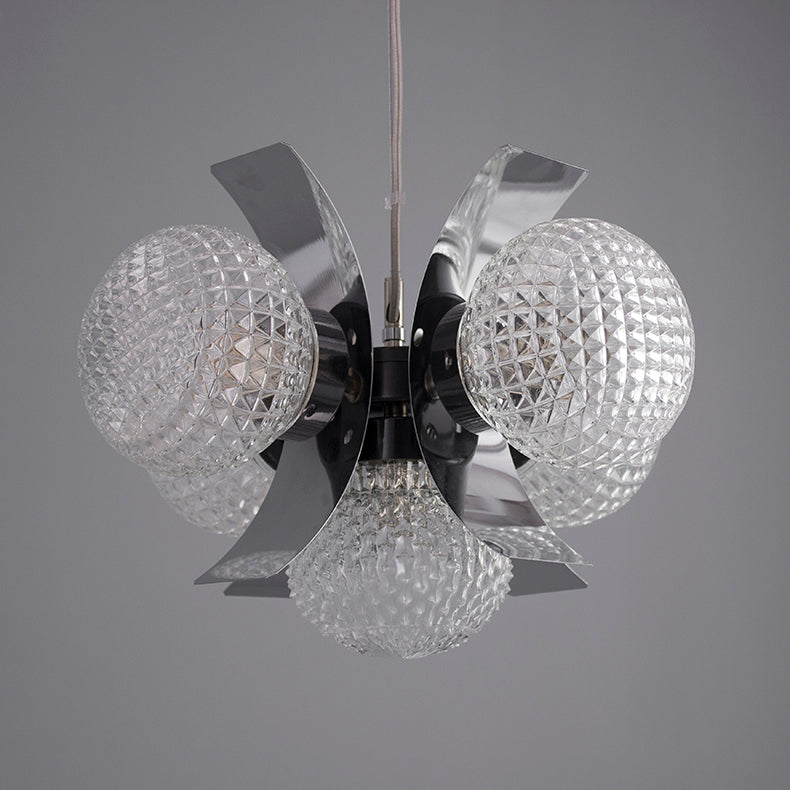 Retro glass chandelier circa 1970s