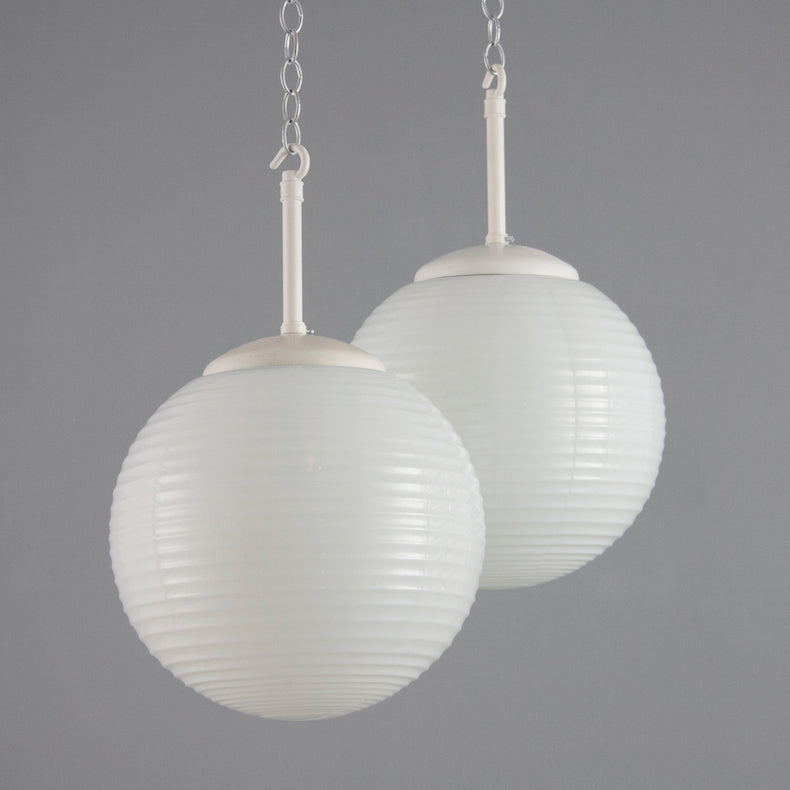 ribbed opaline lights