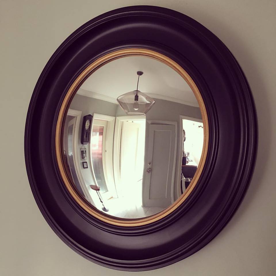 Antique convex mirror 