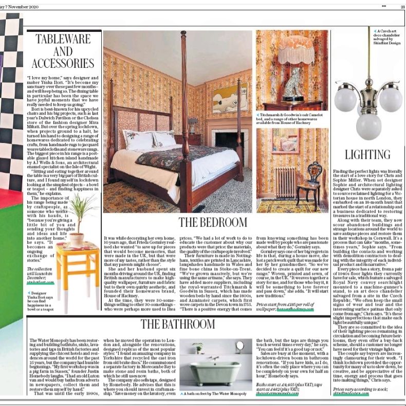 Skinflint lighting in The Daily Telegraph