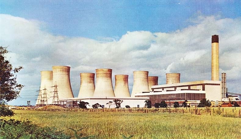 Vintage photograph of Eggborough Power Station 1970s