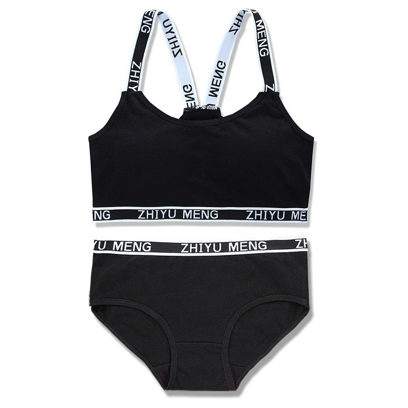 Calvin Klein Kids sports bra set - Black  Sports bra set, Bra set, Cotton  sports bra