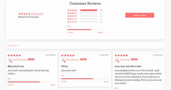 Disko Kids product page customer reviews