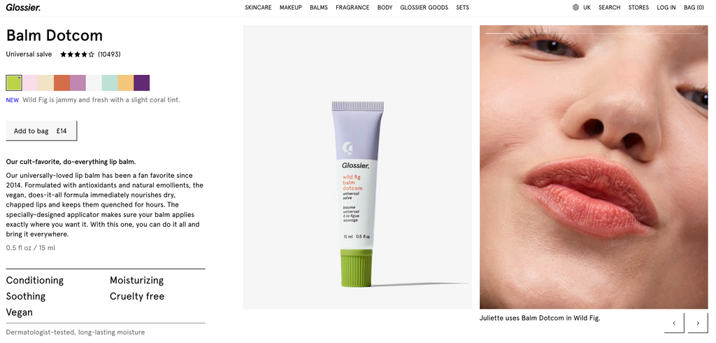 glossier product description