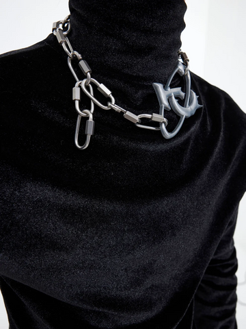 Metal Punk Frosted Necklace