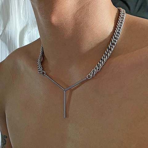 Y-Shaped Chain Necklace